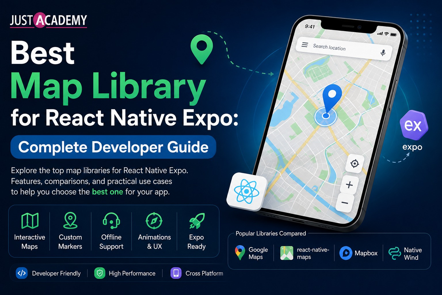 React Native Expo map integration using Google Maps