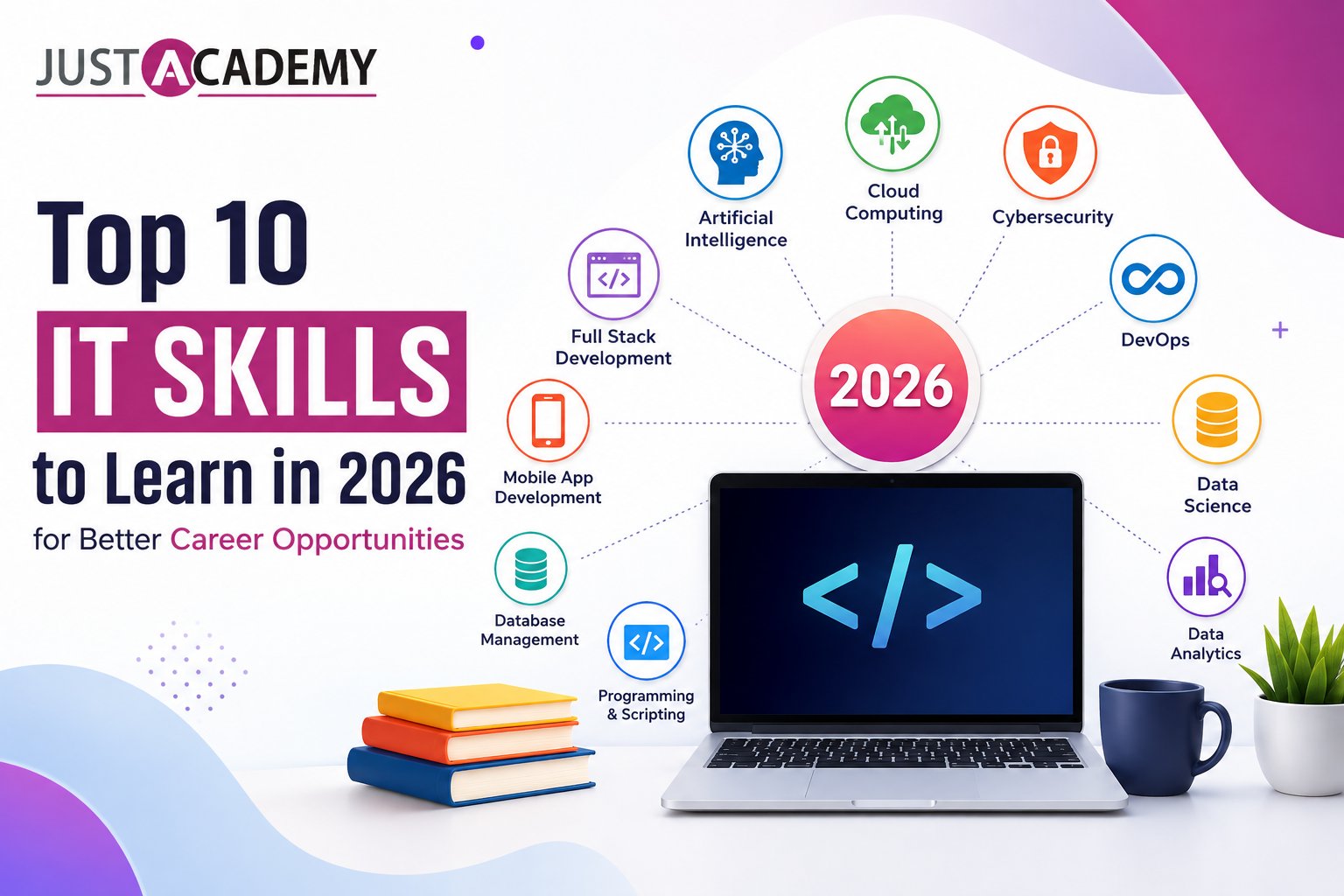 Professional learning in-demand IT skills for 2026 on a laptop