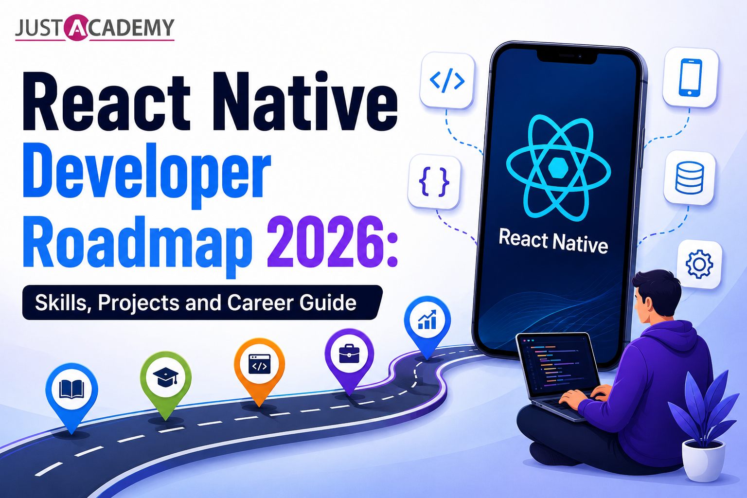 React Native developer roadmap 2026 showing skills, testing and career path