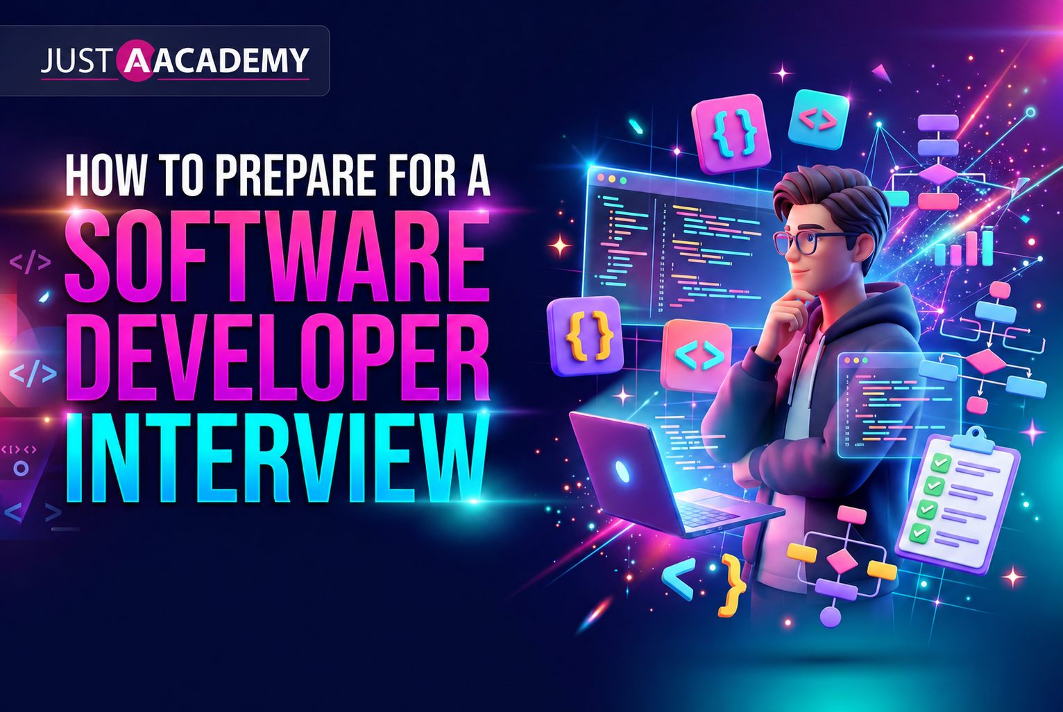 Delhi software developer practising for a software developer interview in a live instructor led mentor session at JustAcademy