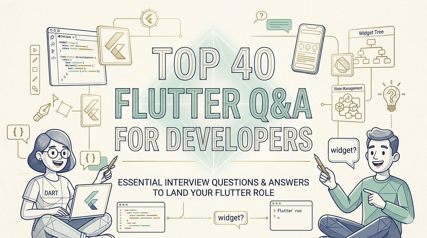 Top 40 Flutter Developer Interview Questions and Answers Covering State Management BLoC GetX and Widget Lifecycle 2026