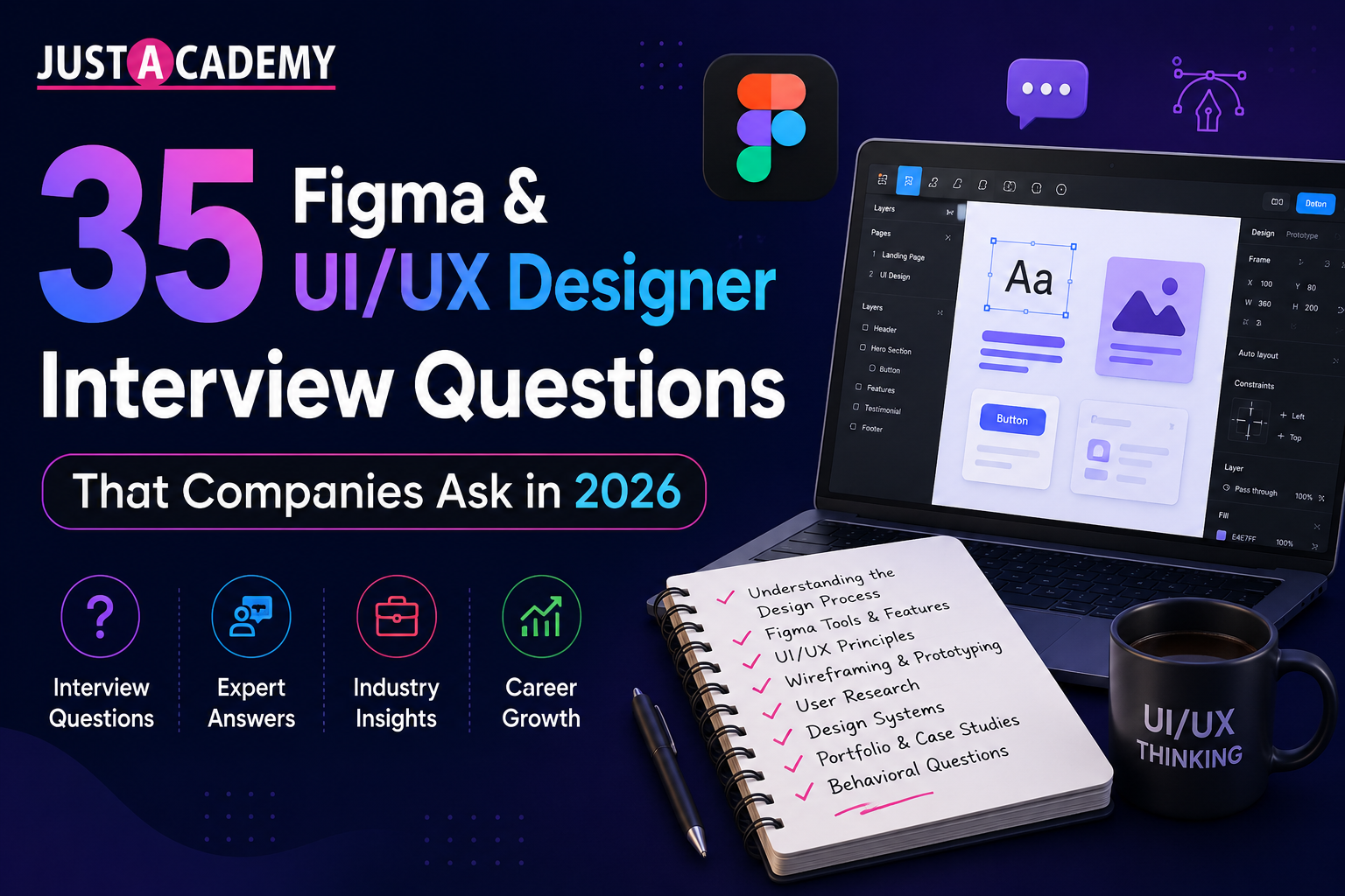 35 Most Commonly Asked Figma and UI UX Designer Interview Questions with Answers for Product Design Roles 2026