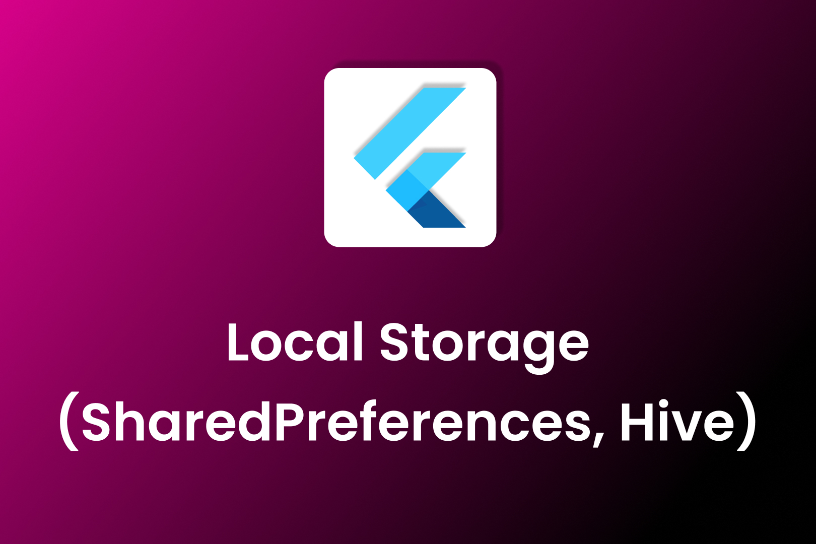 Local storage in Flutter using SharedPreferences and Hive
