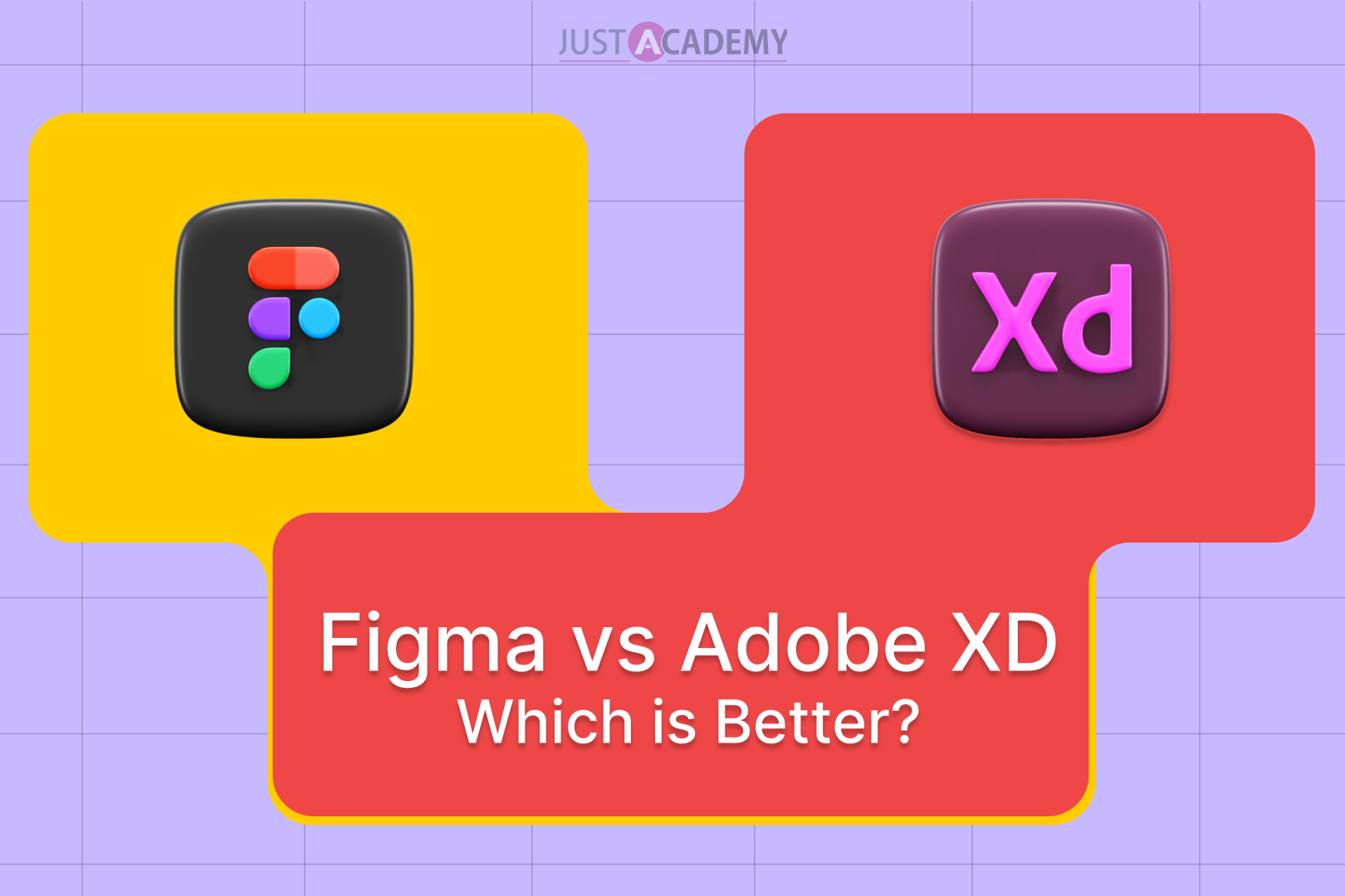 Comparison between Figma and Adobe XD interface for UI UX design and prototyping tools.
