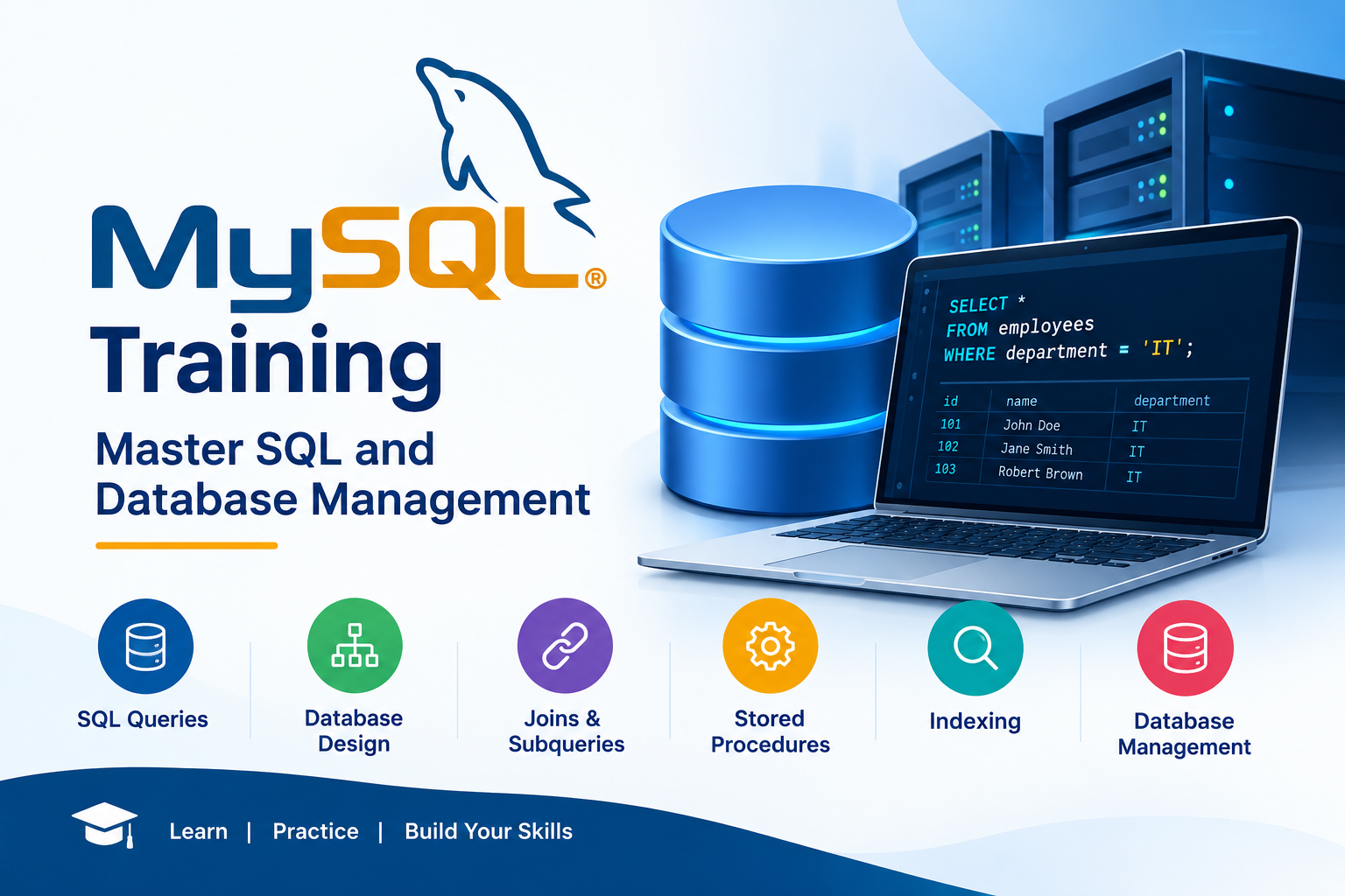 MySQL Training – SQL Queries, Database Management, and Database Design