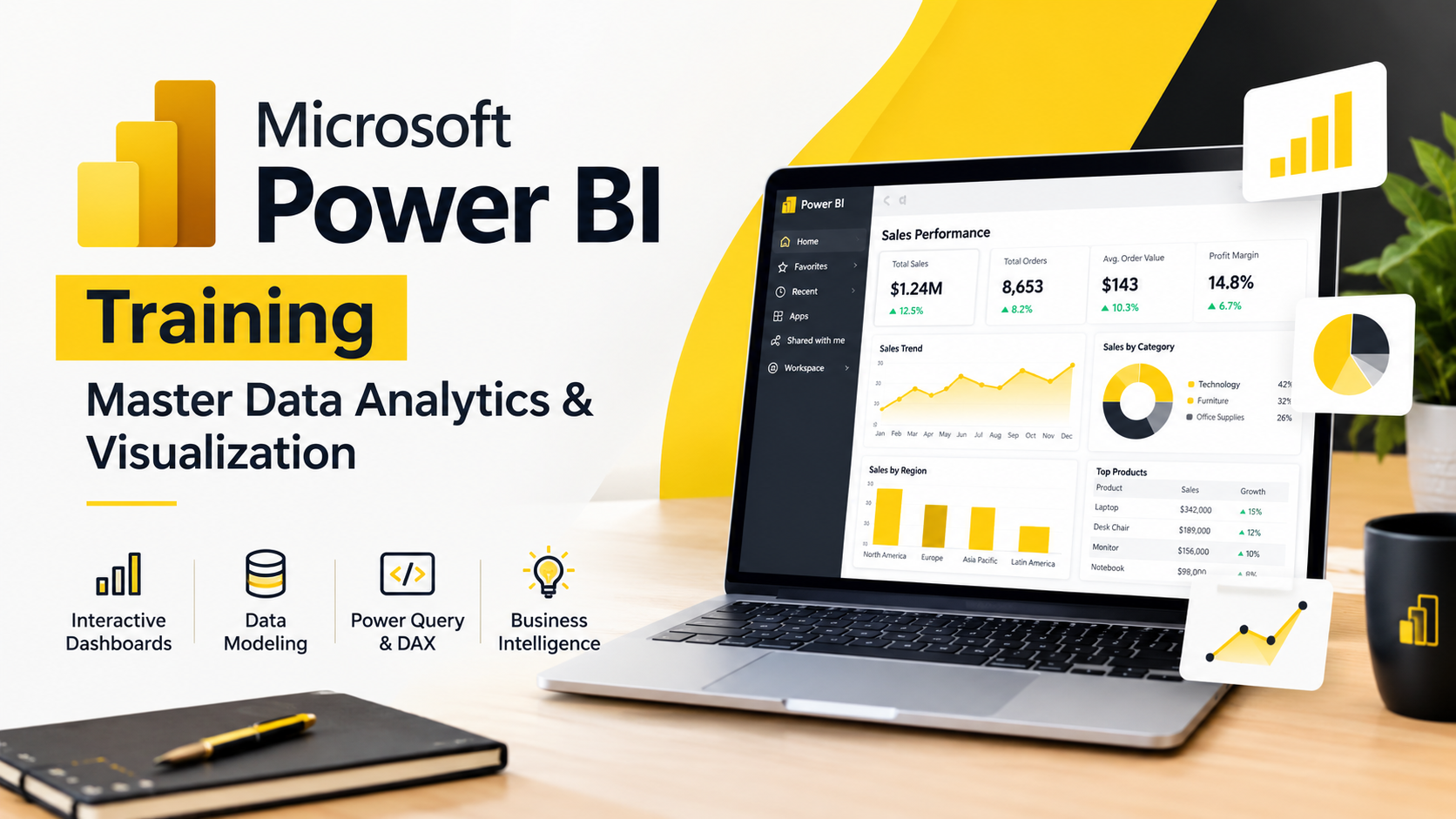 Microsoft Power BI Training for Data Visualization, Interactive Dashboards, and Business Intelligence