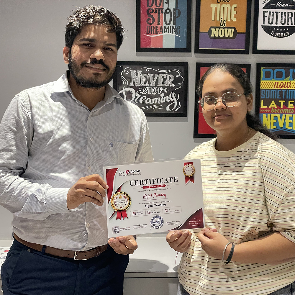 Kajal Pandey's course completion certificate for Figma - UI/UX Design
